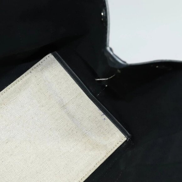 BALENCIAGA Navy Kabas Hand Bag Canvas Ivory Silver - Picture 10 of 16